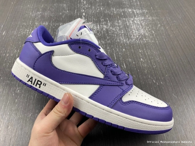 Official Maikesneakers AIR JORDAN OFF-WHITE DM7890-386 TRAVIS X 1 SCOTT X CUSTOM 0627
